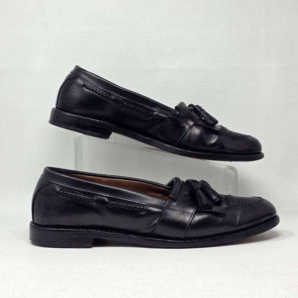 Allen Edmonds CODY Black Leather Woven Kiltie Tassel Loafer Dress Shoes Sz 10.5 main image 10